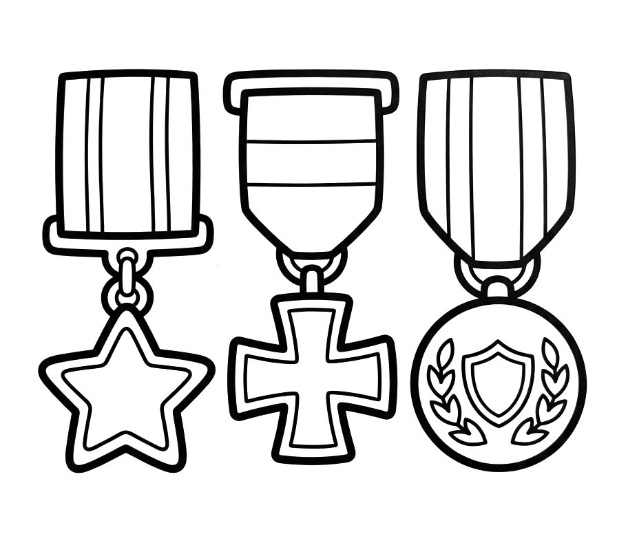 Medaille druckbare schlicht