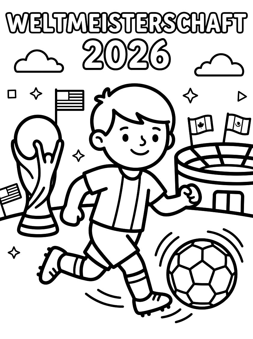 Weltmeisterschaft 2026 druckbare basisch