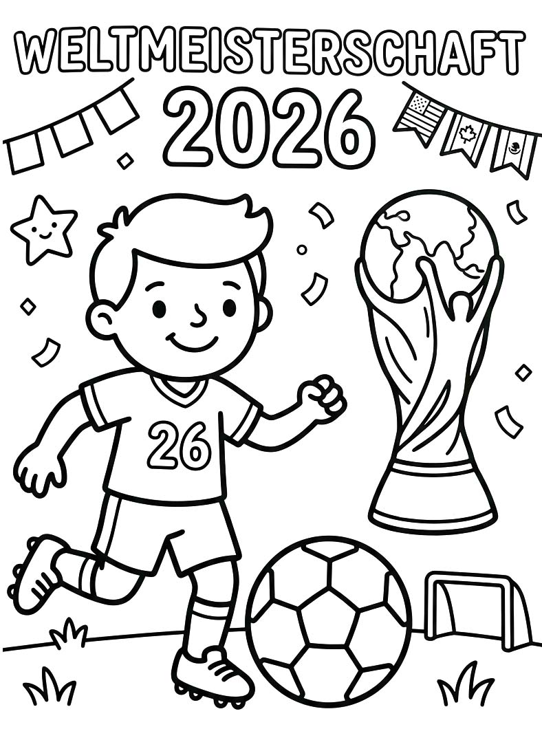Weltmeisterschaft 2026 ausmalbilder