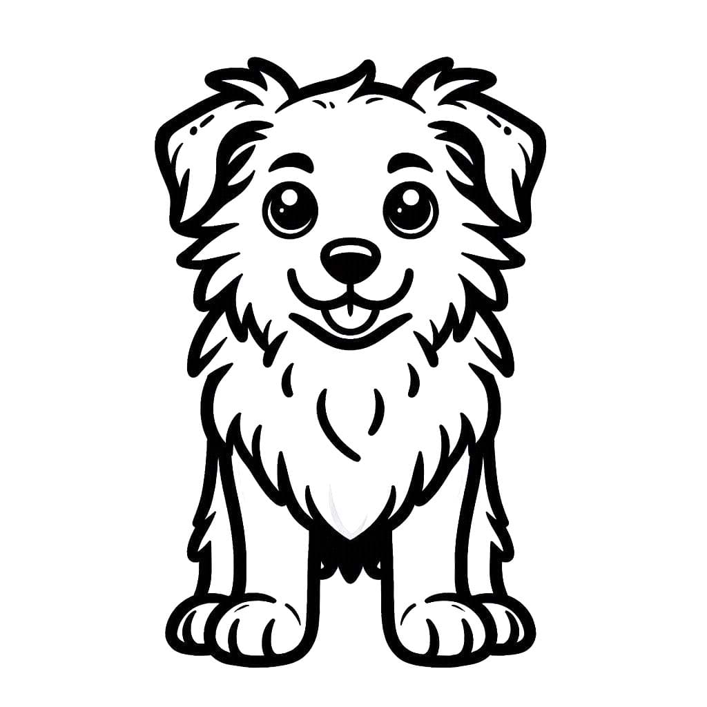 Zeichne Border Collie druckbare für Kinder