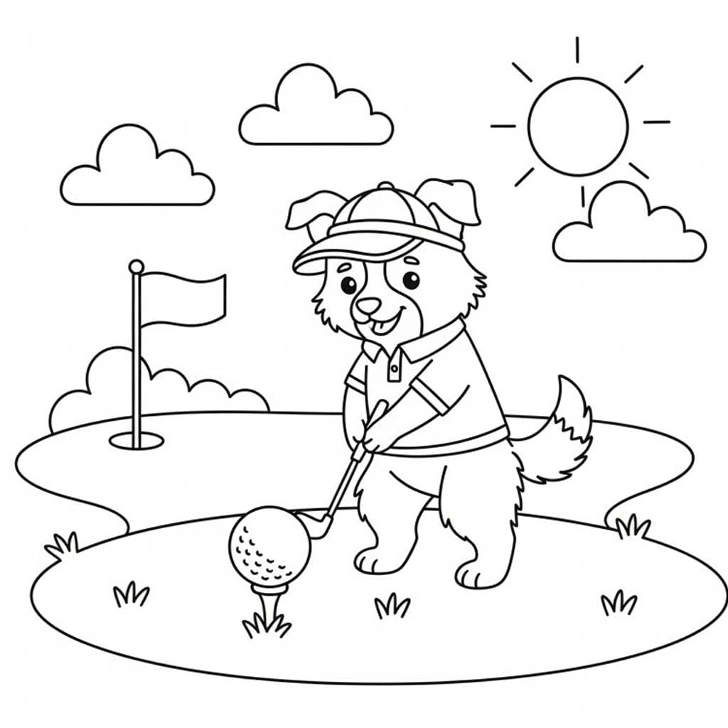 Zeichne Border Collie kostenlos