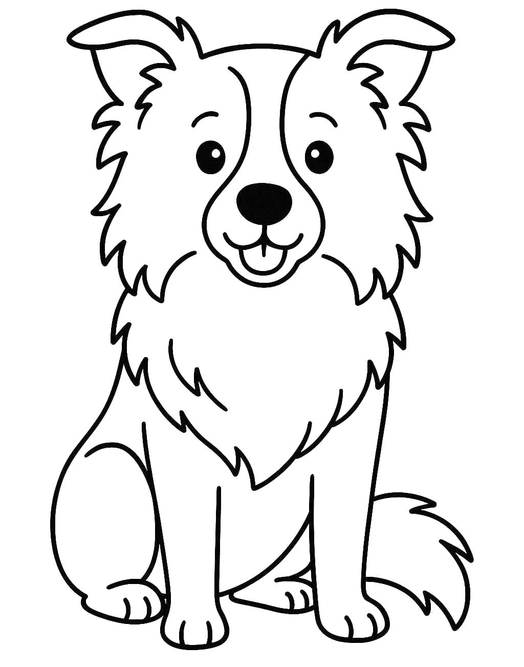 Zeichne Border Collie kostenlos druckbare