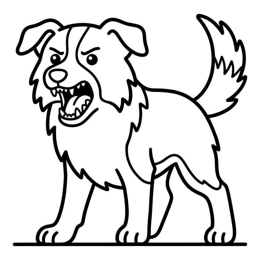 Zeichne Border Collie kostenlos einfach