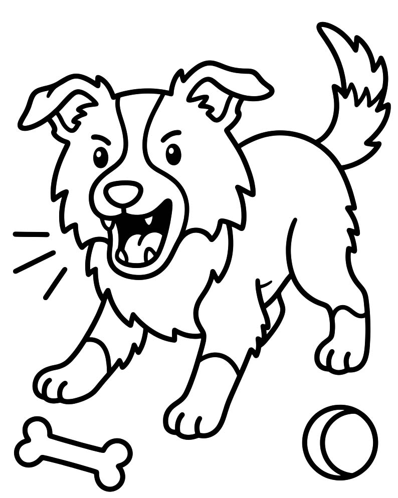 Border Collie ausmalbilder