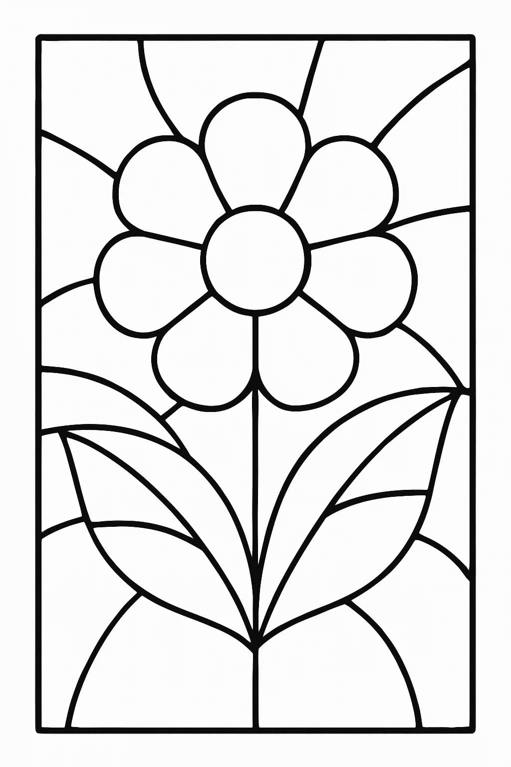 Zeichne Buntglas druckbare basisch
