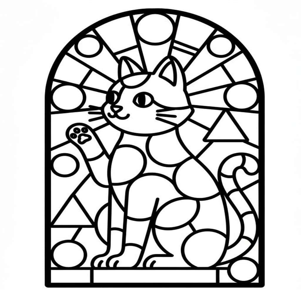 Zeichne Buntglas kostenlos für Kinder