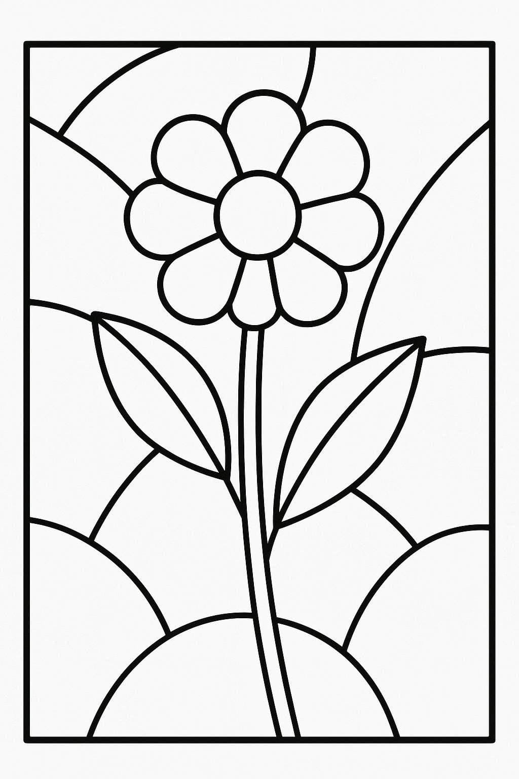 Zeichne Buntglas zum Ausdrucken für Kinder