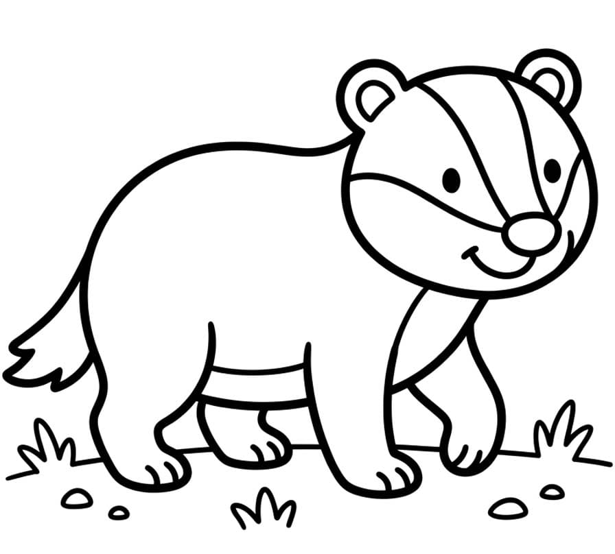 Zeichne Dachse druckbare für Kinder coloring page