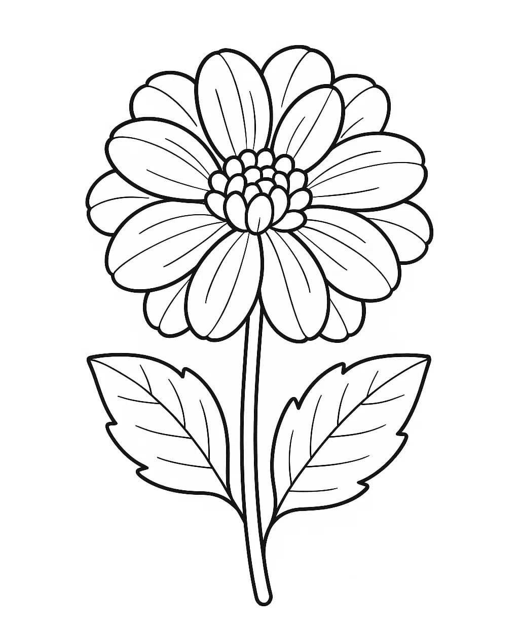 Zeichne Dahlie basisch coloring page