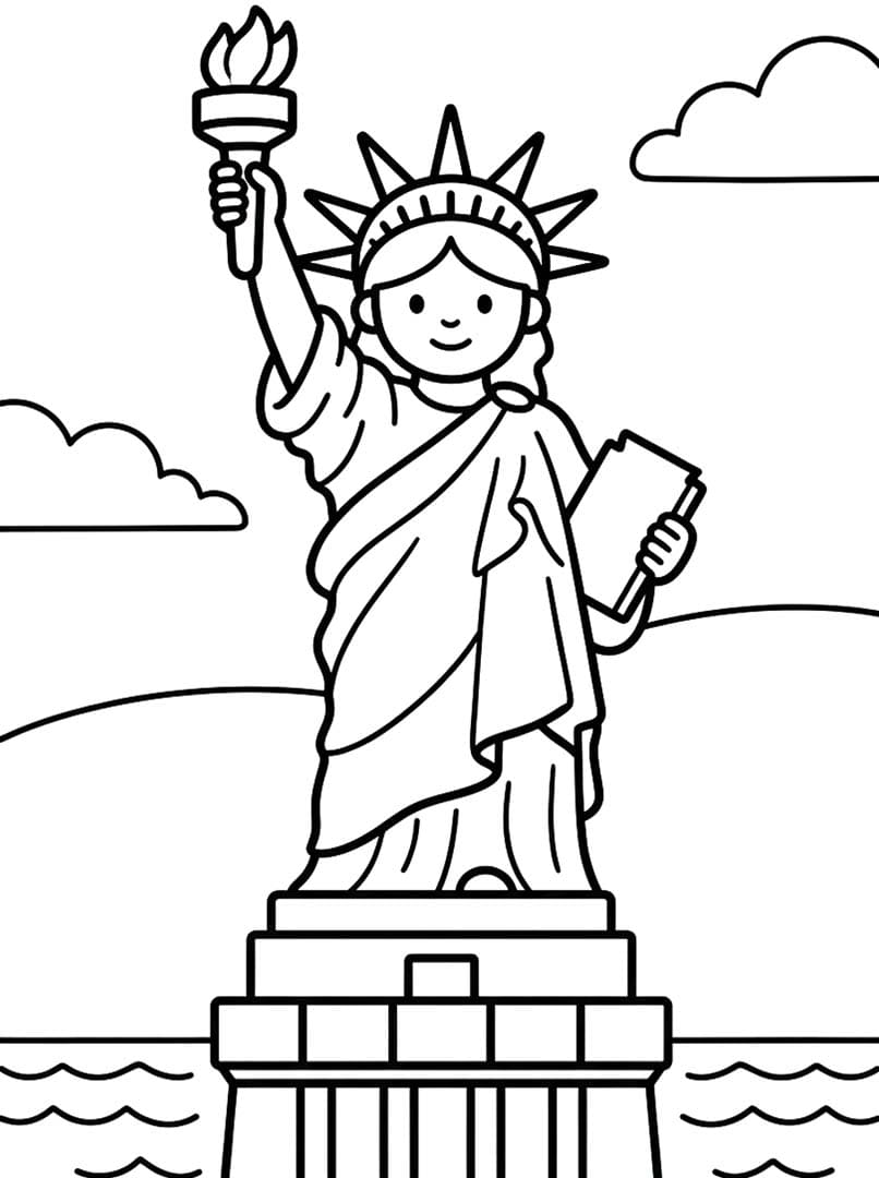 Zeichne Freiheitsstatue