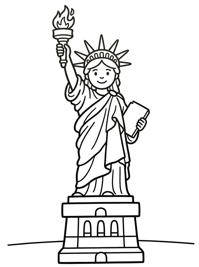 Zeichne Freiheitsstatue kostenlos