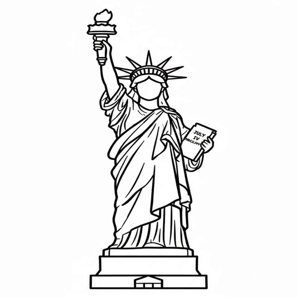 Zeichne Freiheitsstatue zum Ausdrucken