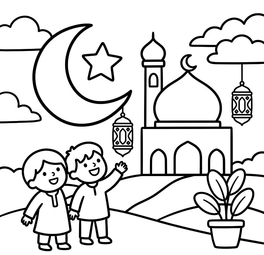 Zeichne Islamisches Neues Jahr kostenlos