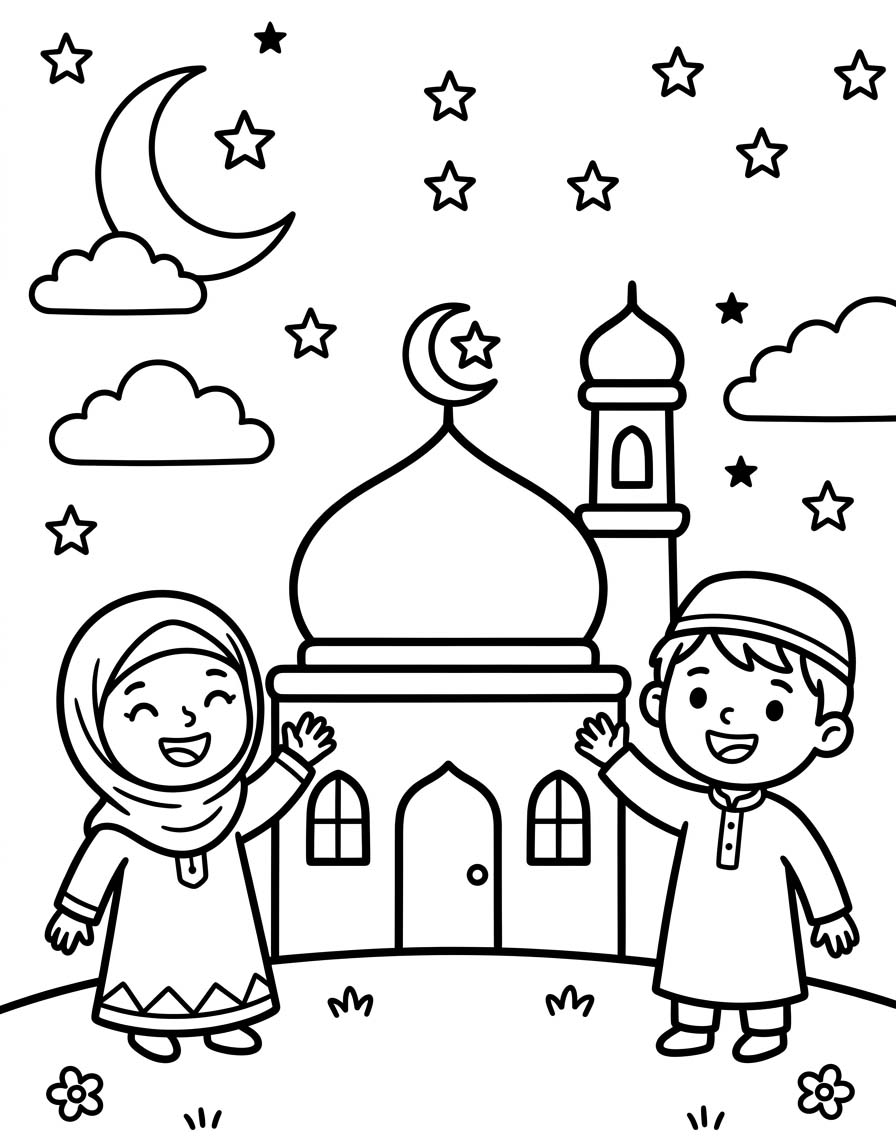 Zeichne Islamisches Neues Jahr kostenlos basisch