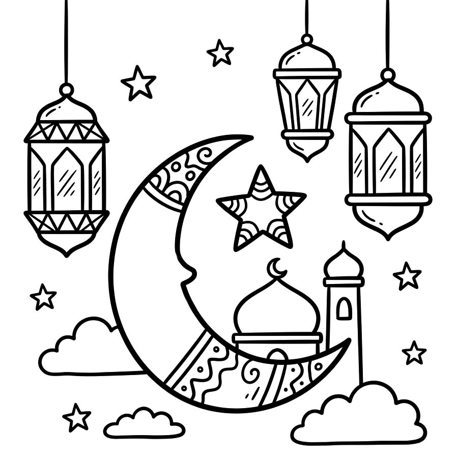 Zeichne Islamisches Neues Jahr kostenlos einfach