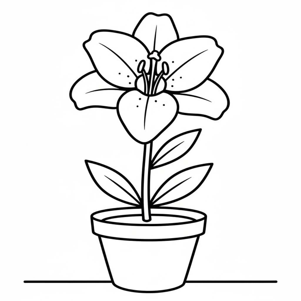 Zeichne Lilien druckbare einfach