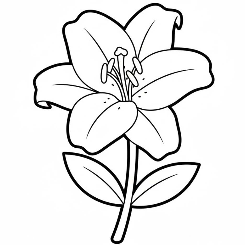 Zeichne Lilien druckbare schlicht