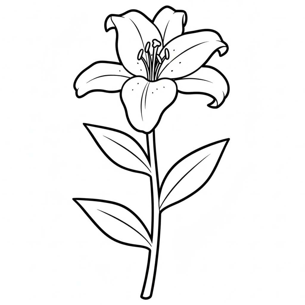Zeichne Lilien kostenlos basisch