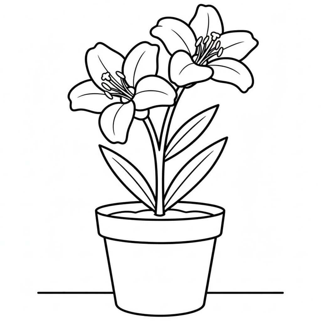 Zeichne Lilien kostenlos einfach