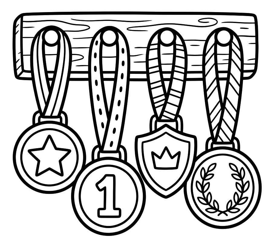 Zeichne Medaille basisch