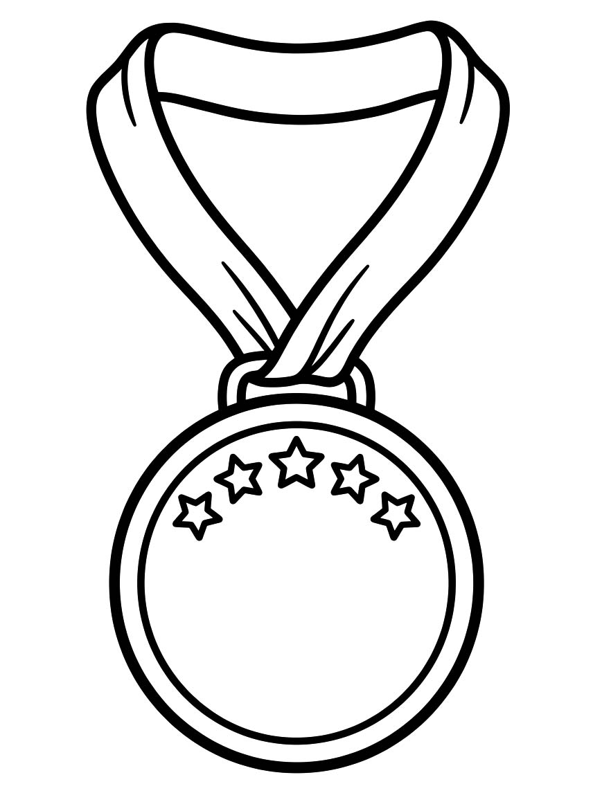 Zeichne Medaille druckbare basisch