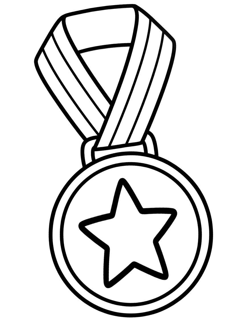 Zeichne Medaille druckbare einfach