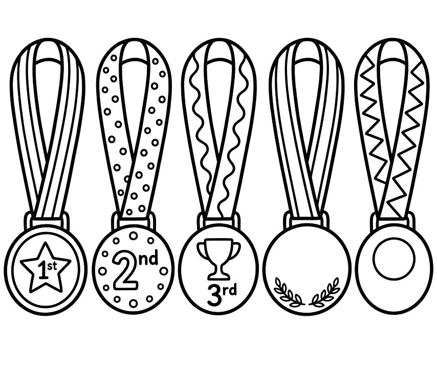 Zeichne Medaille einfach