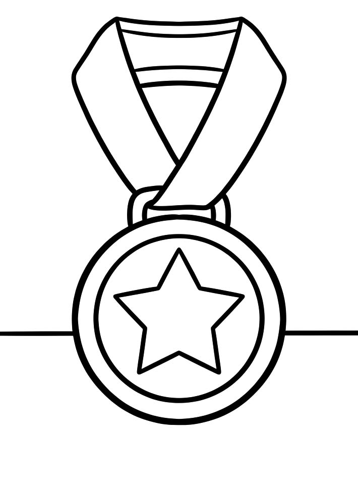 Zeichne Medaille kostenlos für Kinder