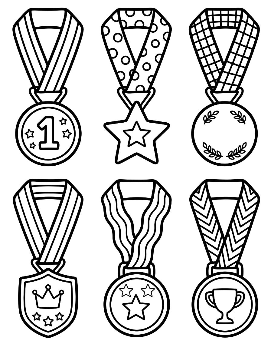 Medaille ausmalbilder