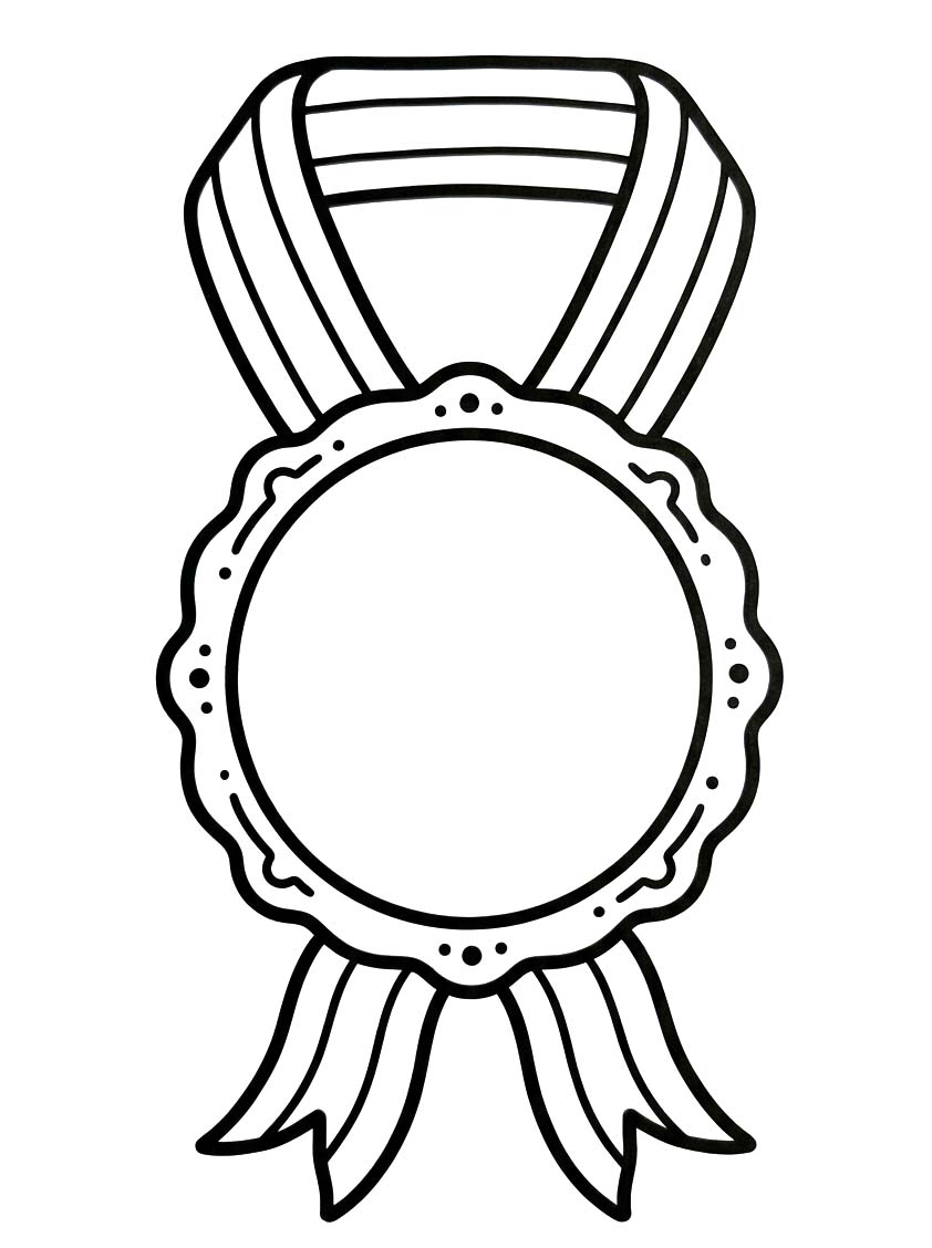 Zeichne Medaille zum Ausdrucken