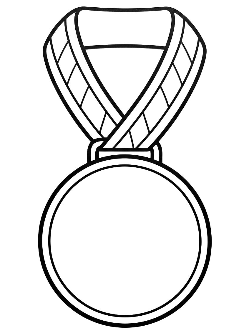 Zeichne Medaille zum Ausdrucken für Kinder