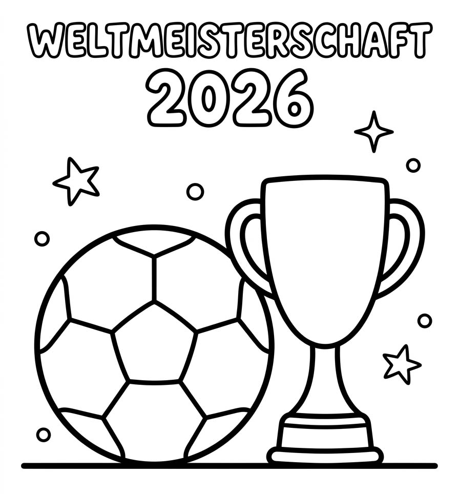 Zeichne Weltmeisterschaft 2026 basisch