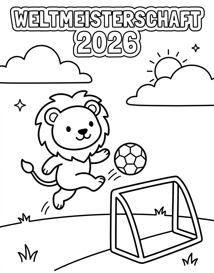 Zeichne Weltmeisterschaft 2026 schlicht
