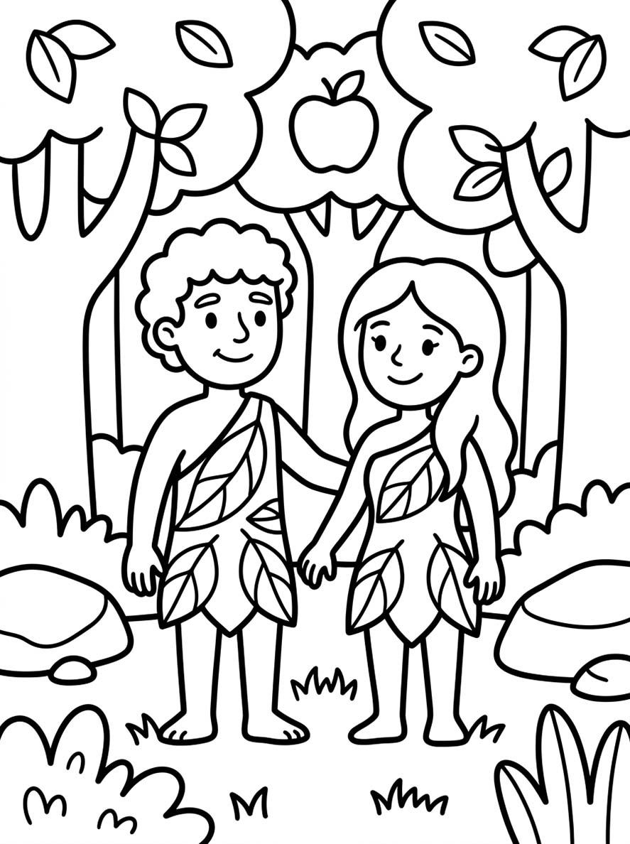 Adam und Eva druckbare