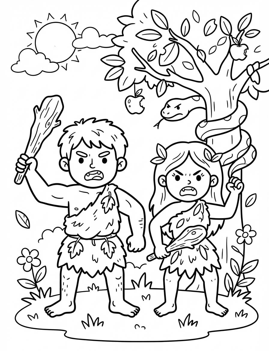 Adam und Eva für Kinder
