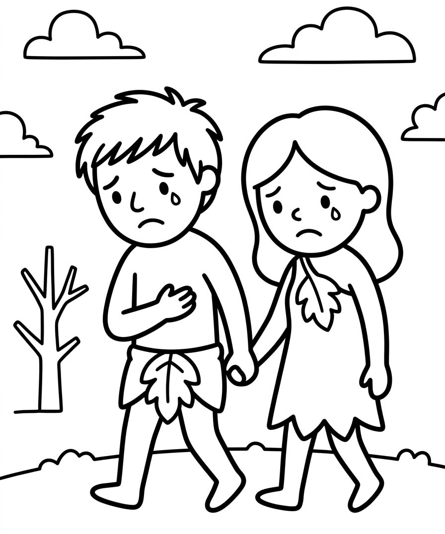 Adam und Eva zum Ausdrucken