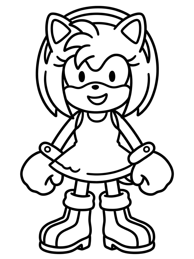 Amy Rose druckbare basisch