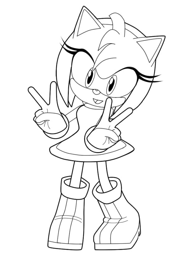 Amy Rose druckbare einfach