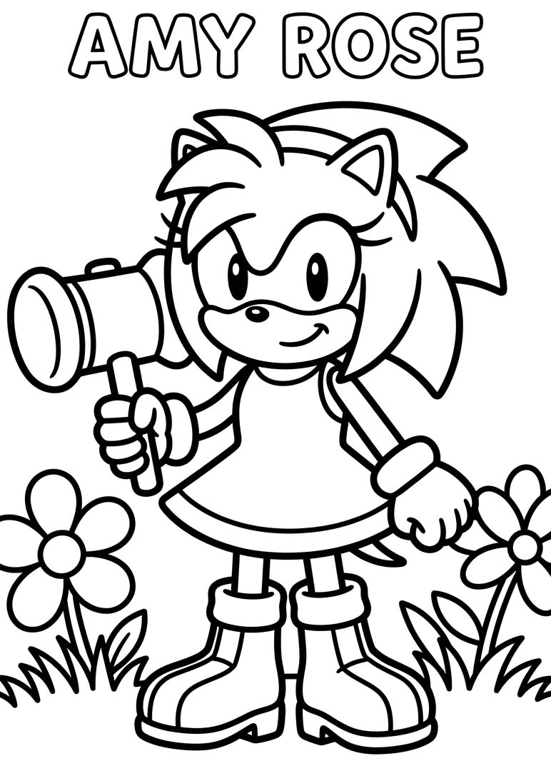 Amy Rose druckbare für Kinder