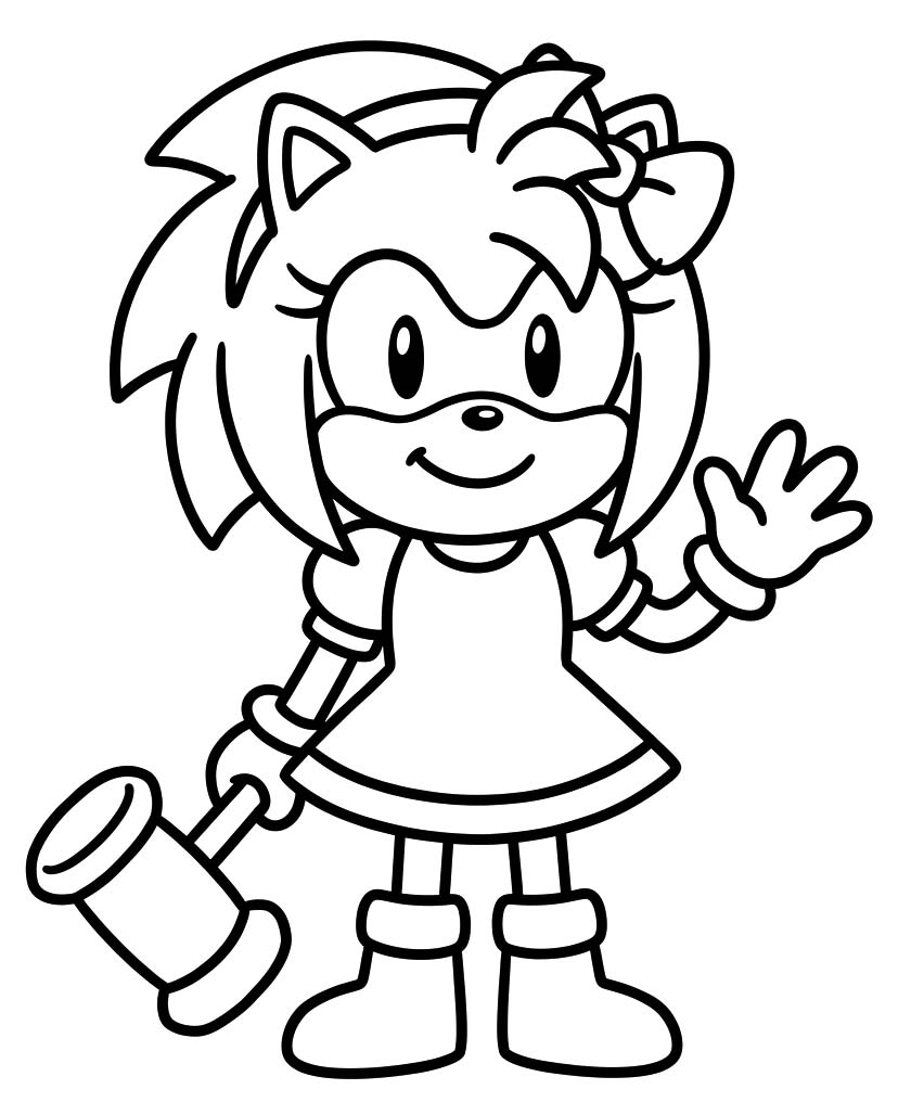 Amy Rose druckbare schlicht