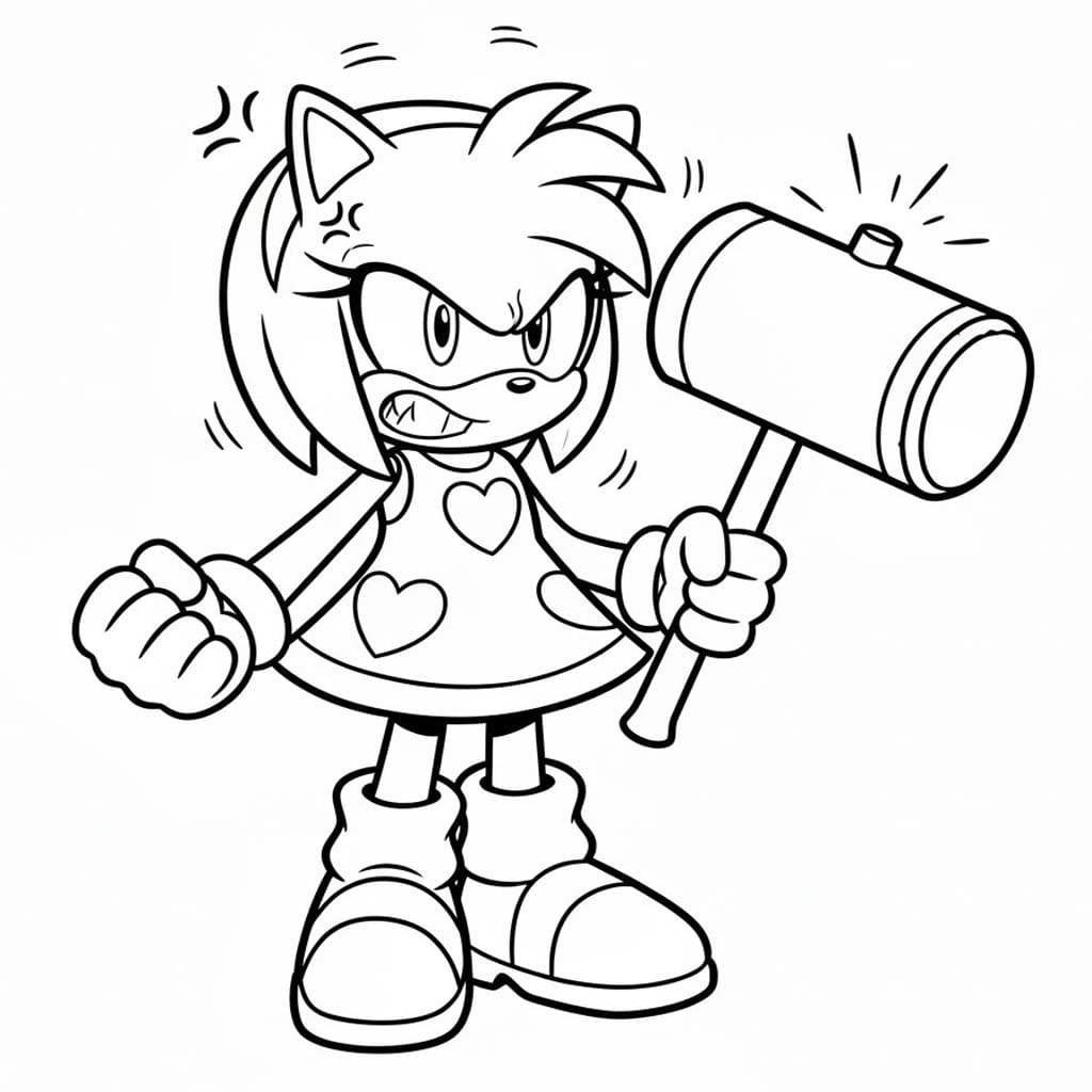 Amy Rose kostenlos druckbare einfach