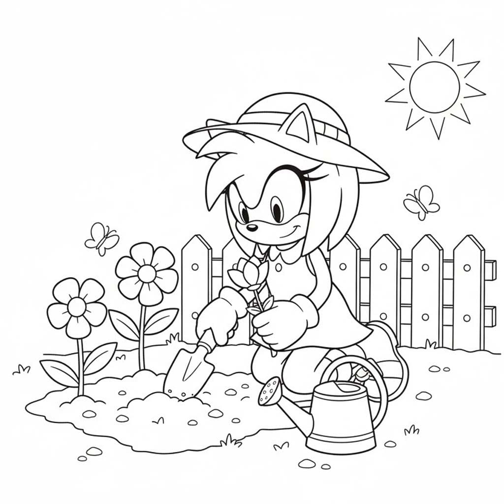 Amy Rose kostenlos druckbare für Kinder