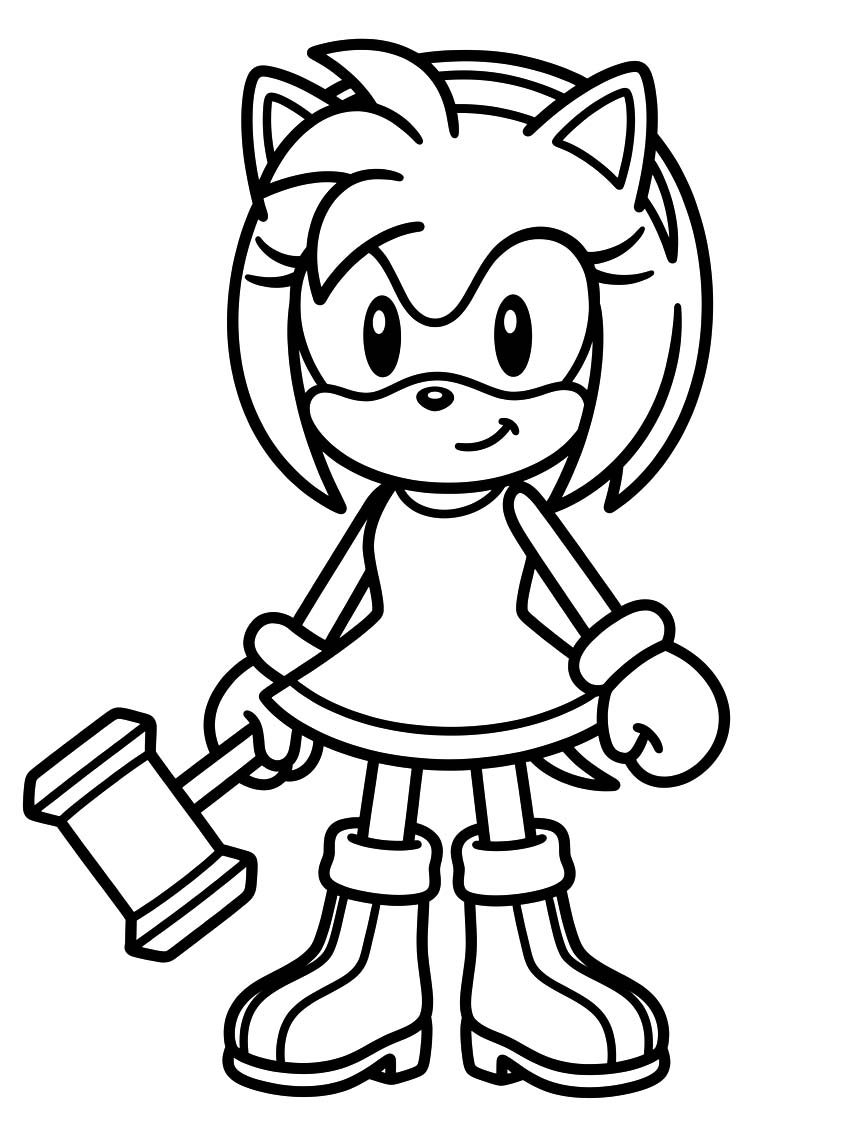 Amy Rose kostenlos druckbare schlicht
