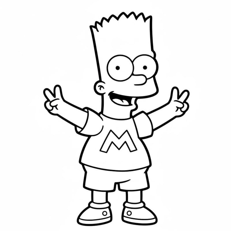 Bart Simpson druckbare basisch