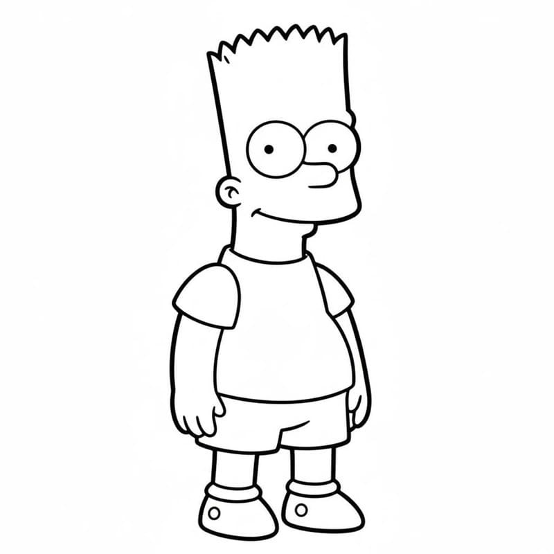 Bart Simpson druckbare einfach