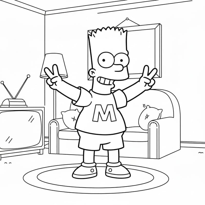 Bart Simpson druckbare für Kinder