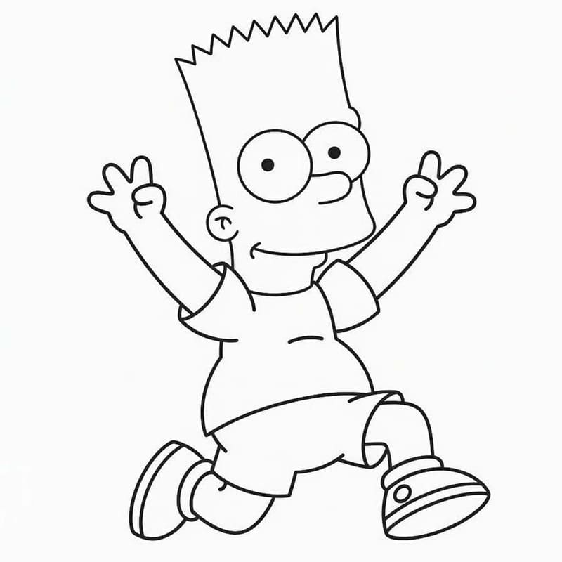 Bart Simpson druckbare schlicht