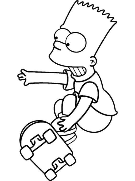 Bart Simpson kostenlos druckbare basisch
