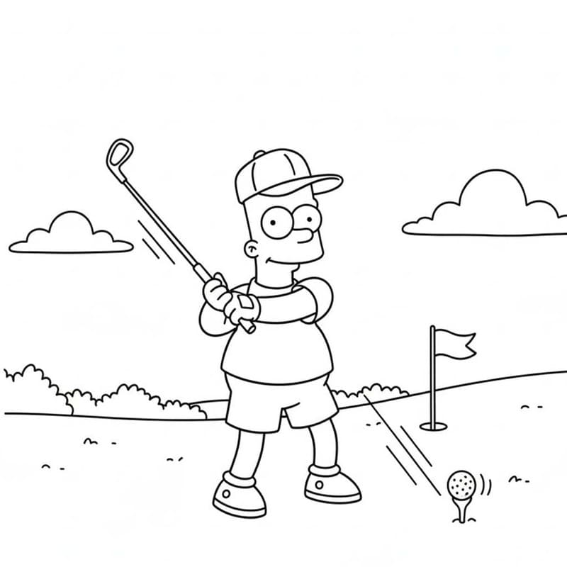 Bart Simpson kostenlos druckbare einfach