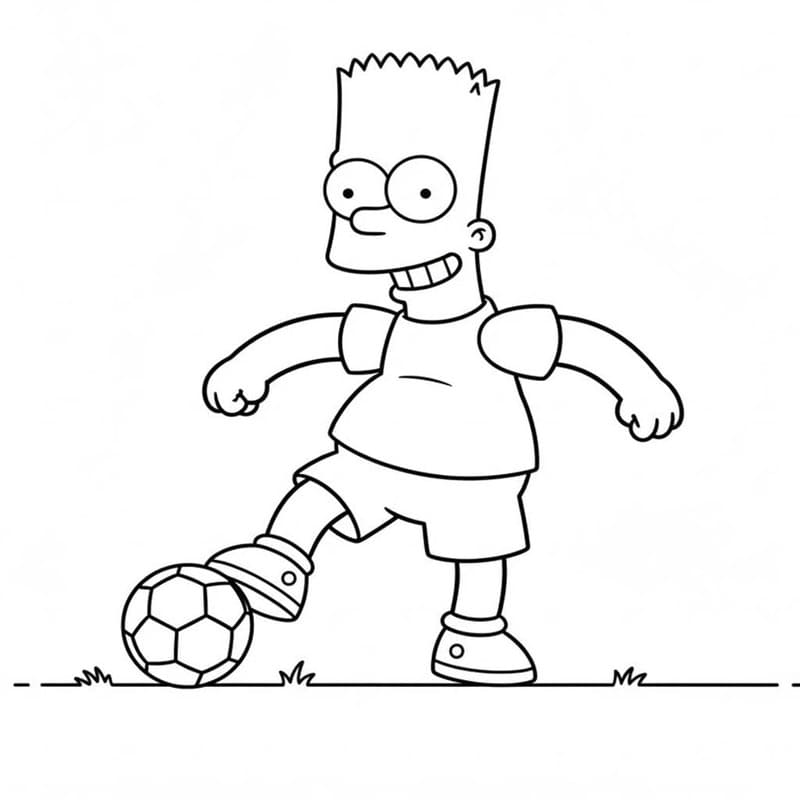 Bart Simpson kostenlos druckbare schlicht